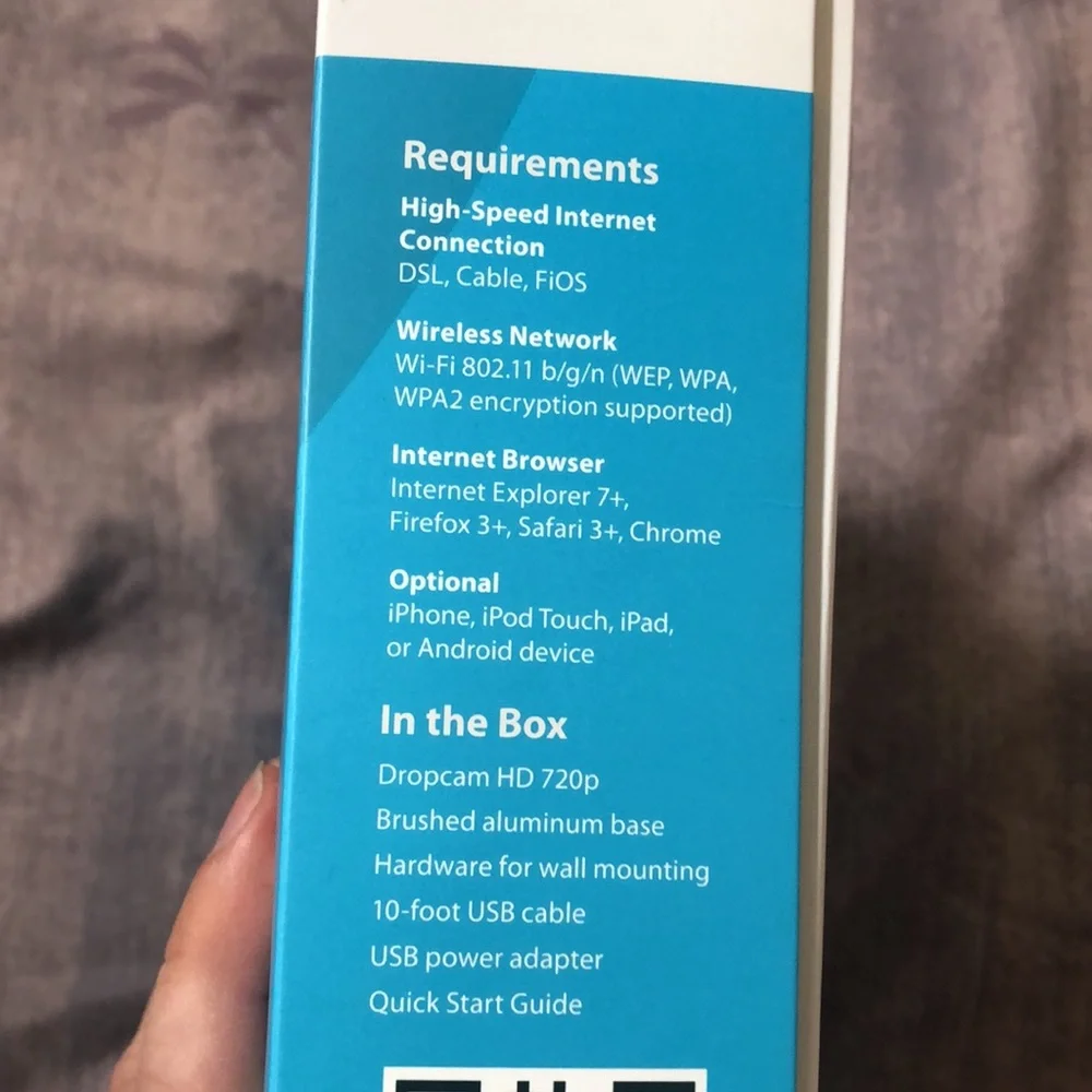 Dropcam HD Wi-Fi Video Monitoring camera. Box is open but never used.